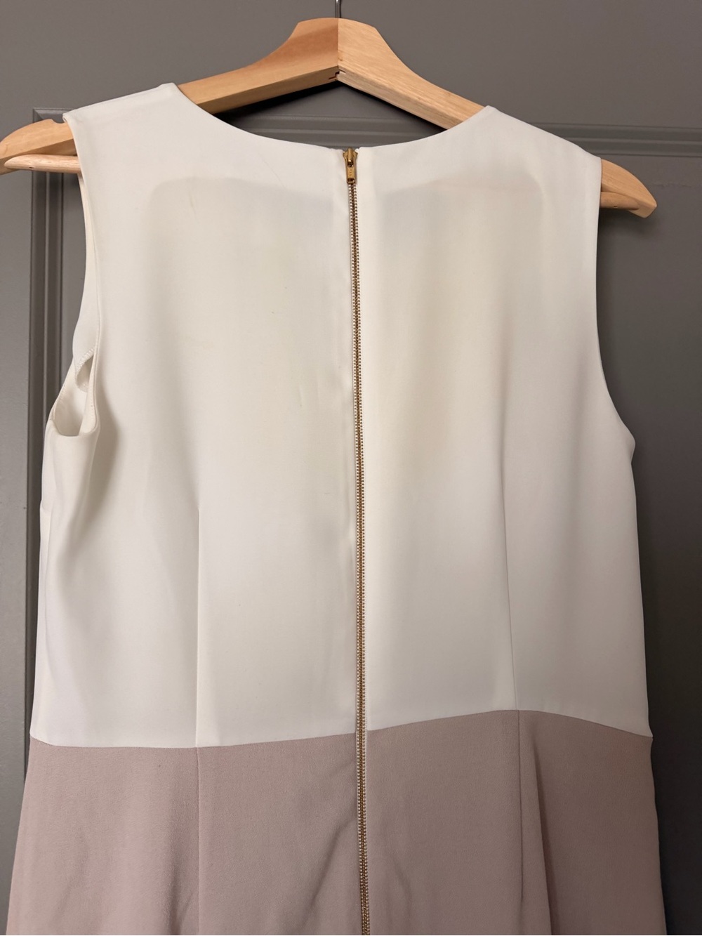 Sacoor Brothers Ivory Blush Colorblock Sheath Dress Size M